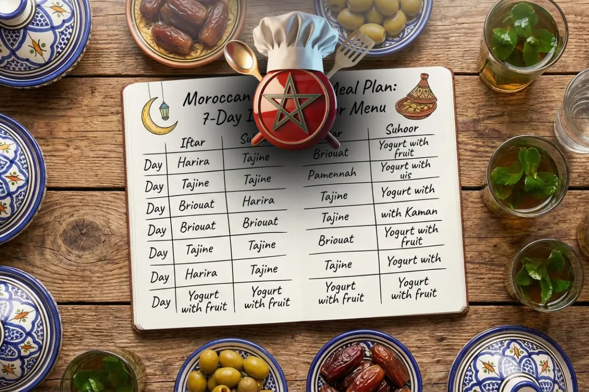 Moroccan Ramadan Meal Plan: 7-Day Iftar & Suhoor Menu