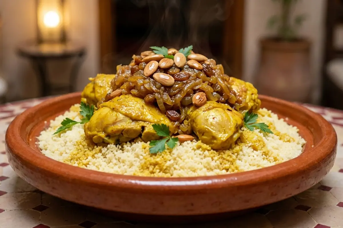 Couscous with Chicken Tfaya
