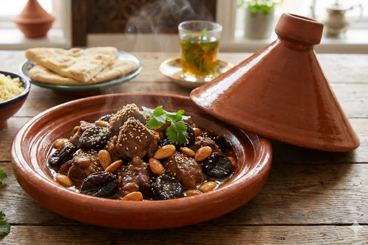 Lamb Tagine with Prunes and Almonds