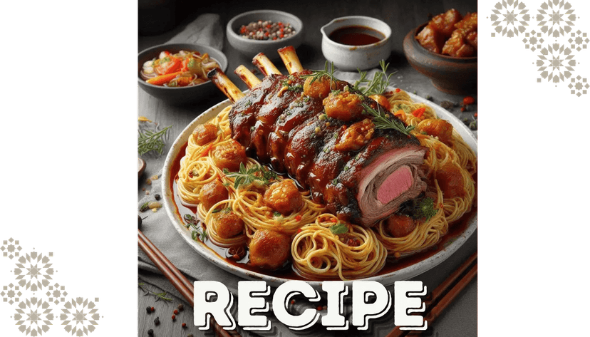 Lamb rib stuffed with Chinese noodles