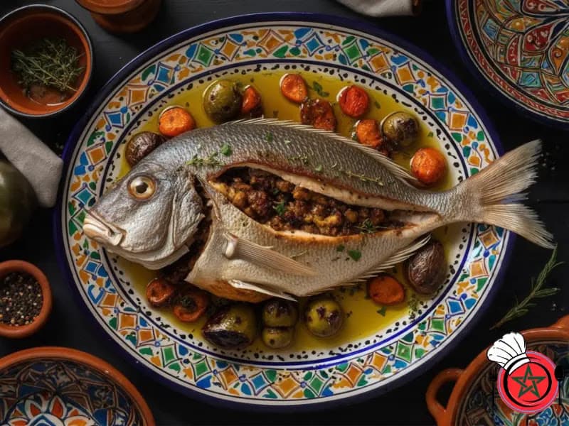 Common Seabream Stuffed