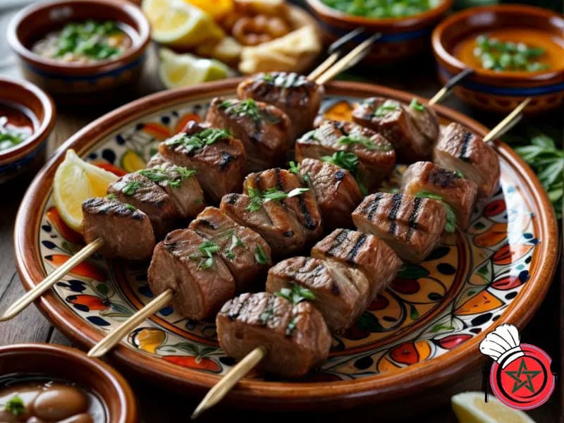 Grilled Meat on Skewers
