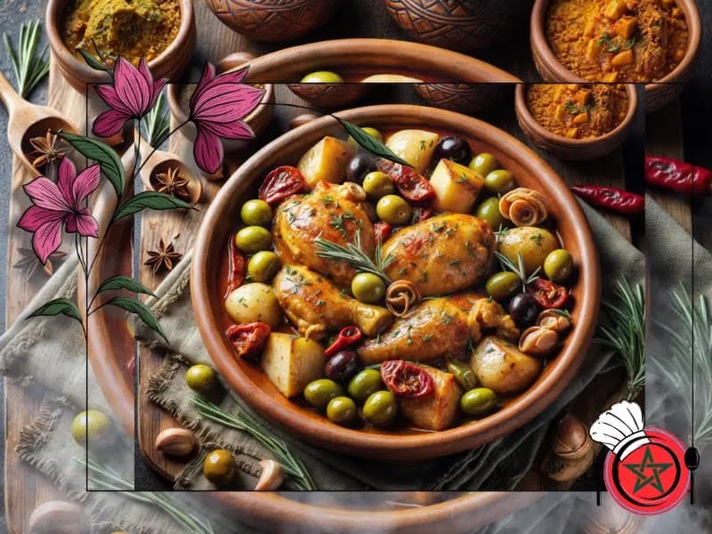 Chicken Tagine with Potatoes and Olives
