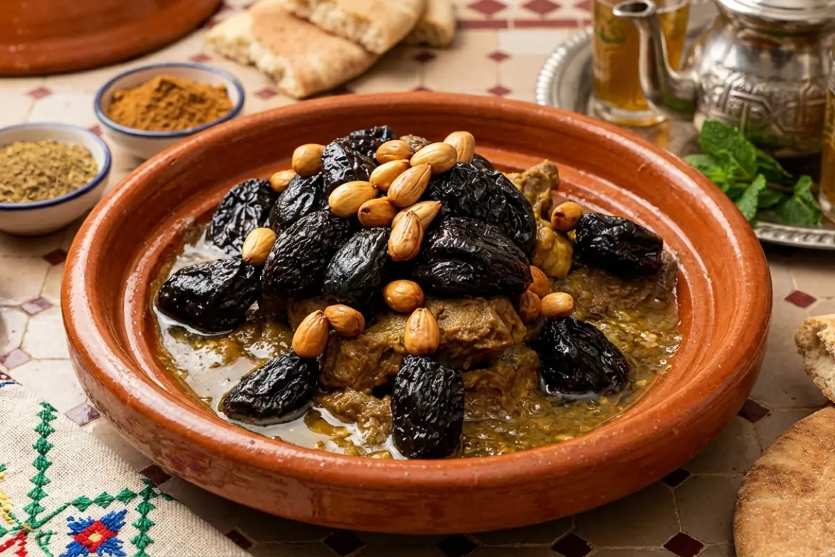 Lamb Tagine with Apricots and Almonds